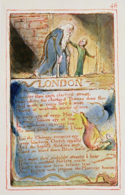 London: Plate 46 from Songs of Innocence and of Experience (copy AA) c.1815-26 by William Blake